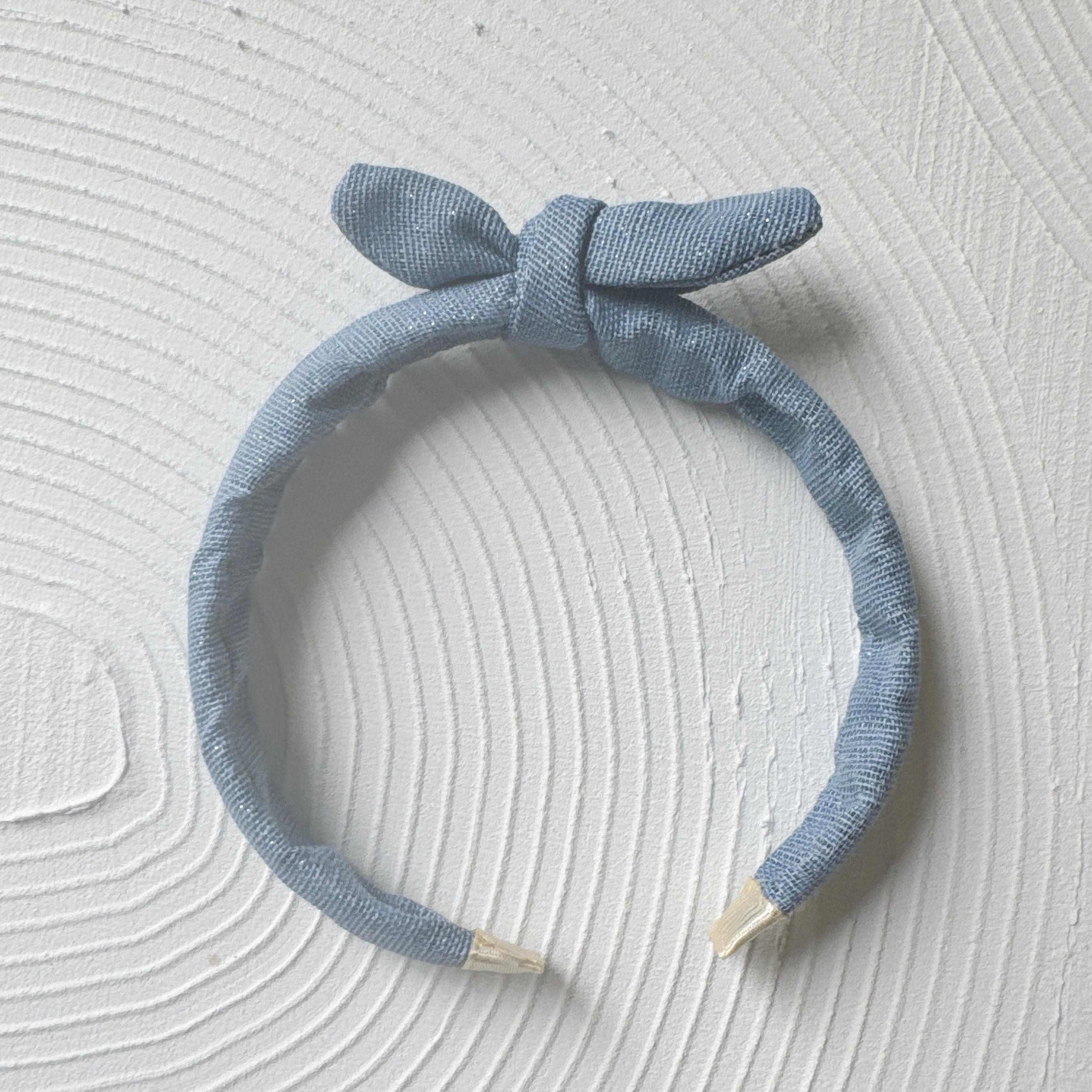 デニム小さめおリボン撮影用カチューシャ