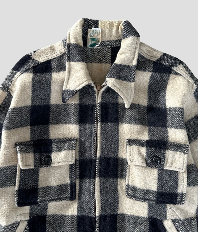 -The Dewey Corp- Vintage 70s Wool Check Coat