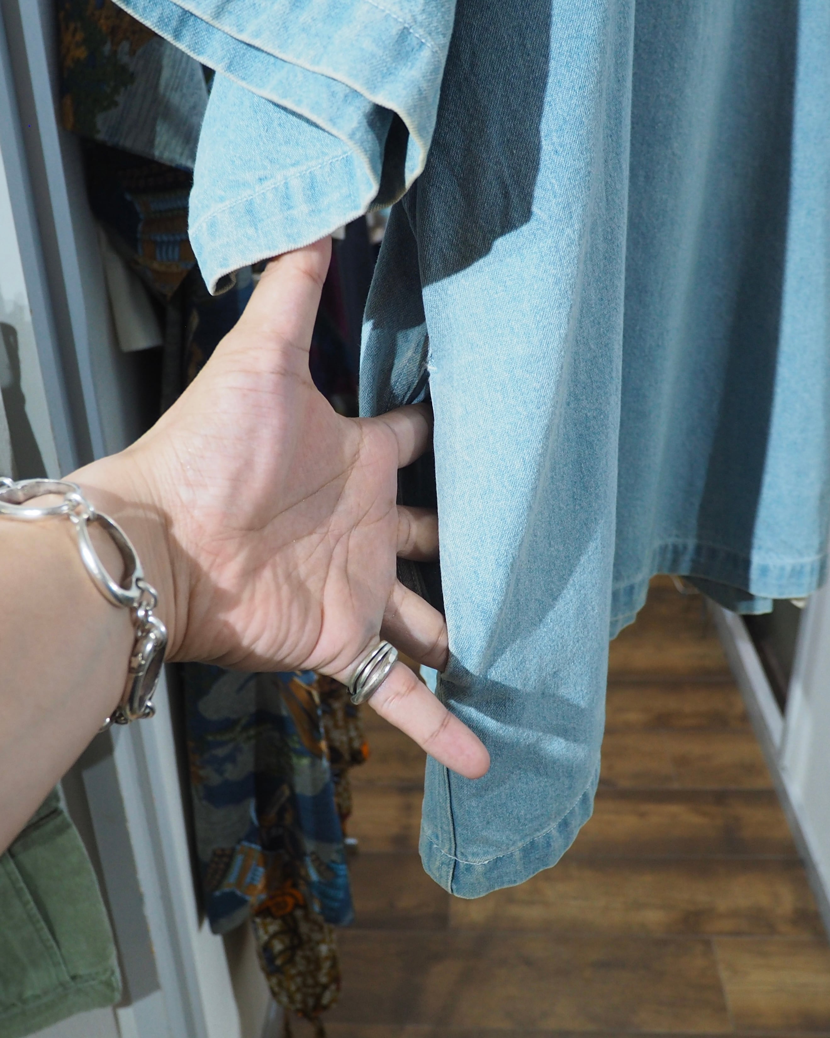 14SS " PHENOMENON " Over silhouette Denim Tee