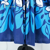 【美品 日本製 フラダンス衣装】ライトブルー ALOHA STANDARDS アロハスタンダード 上下セット ツーピース セットアップ 花柄