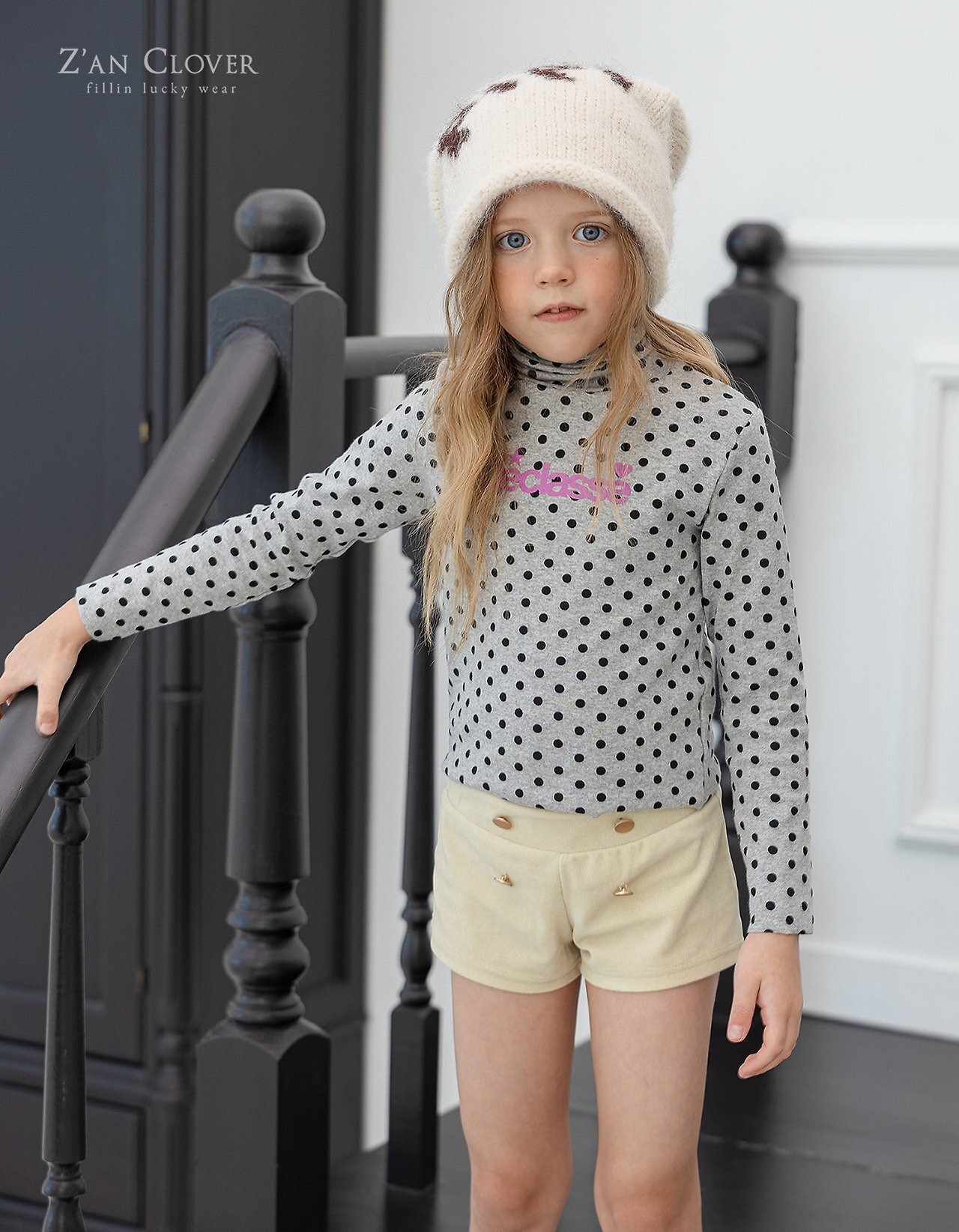 ZAN CLOVER［取寄］dot high neck tee 26winter