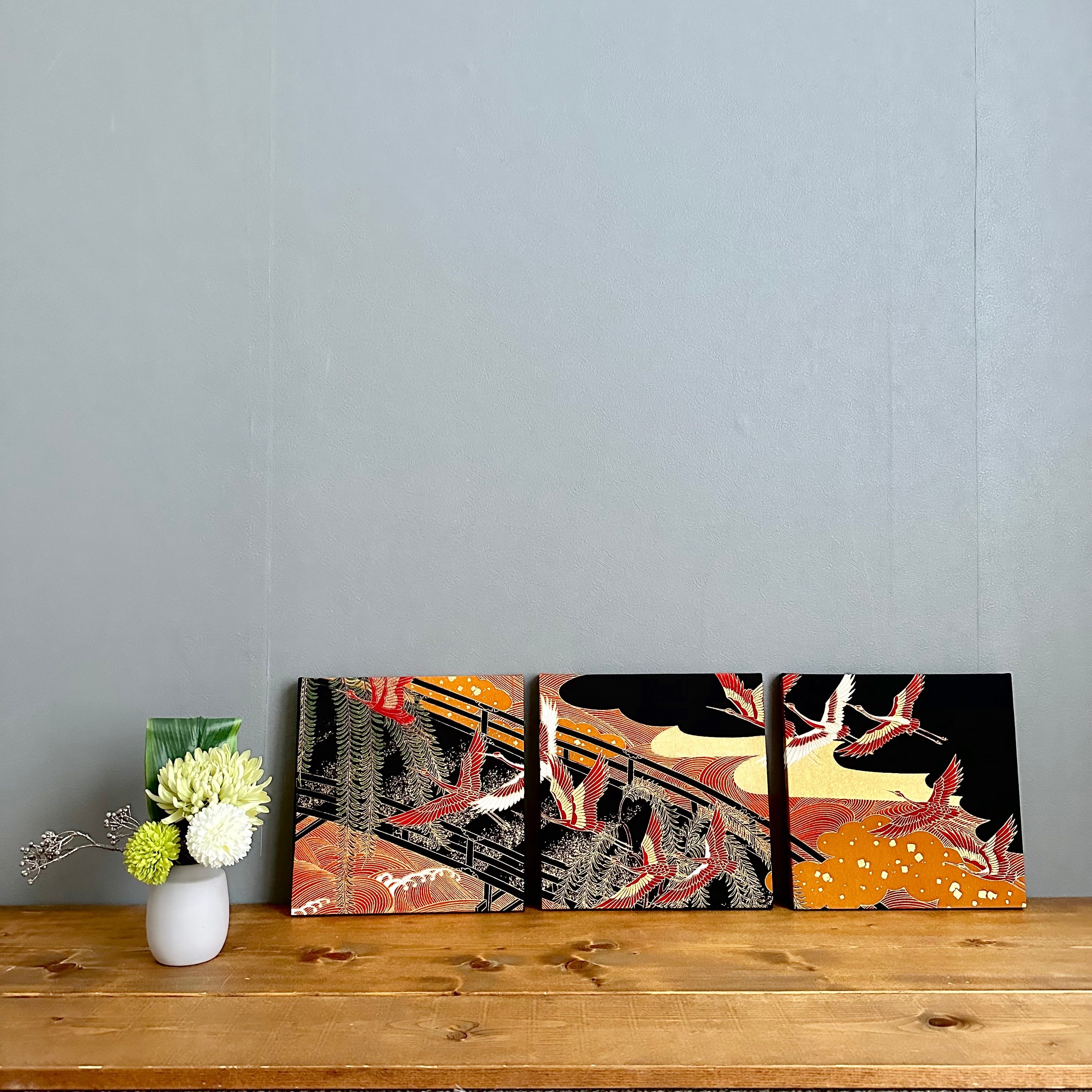 専用◽️002春 着物のファブリックパネル(3セット) サステティナブル