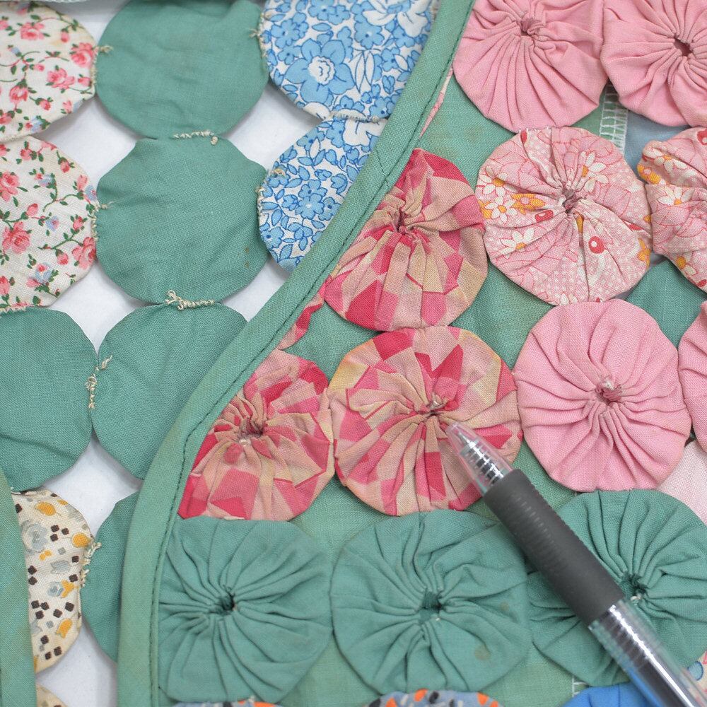 Remake ハンドメイド デザイン リメイク ヨーヨーキルト ベスト パッチ