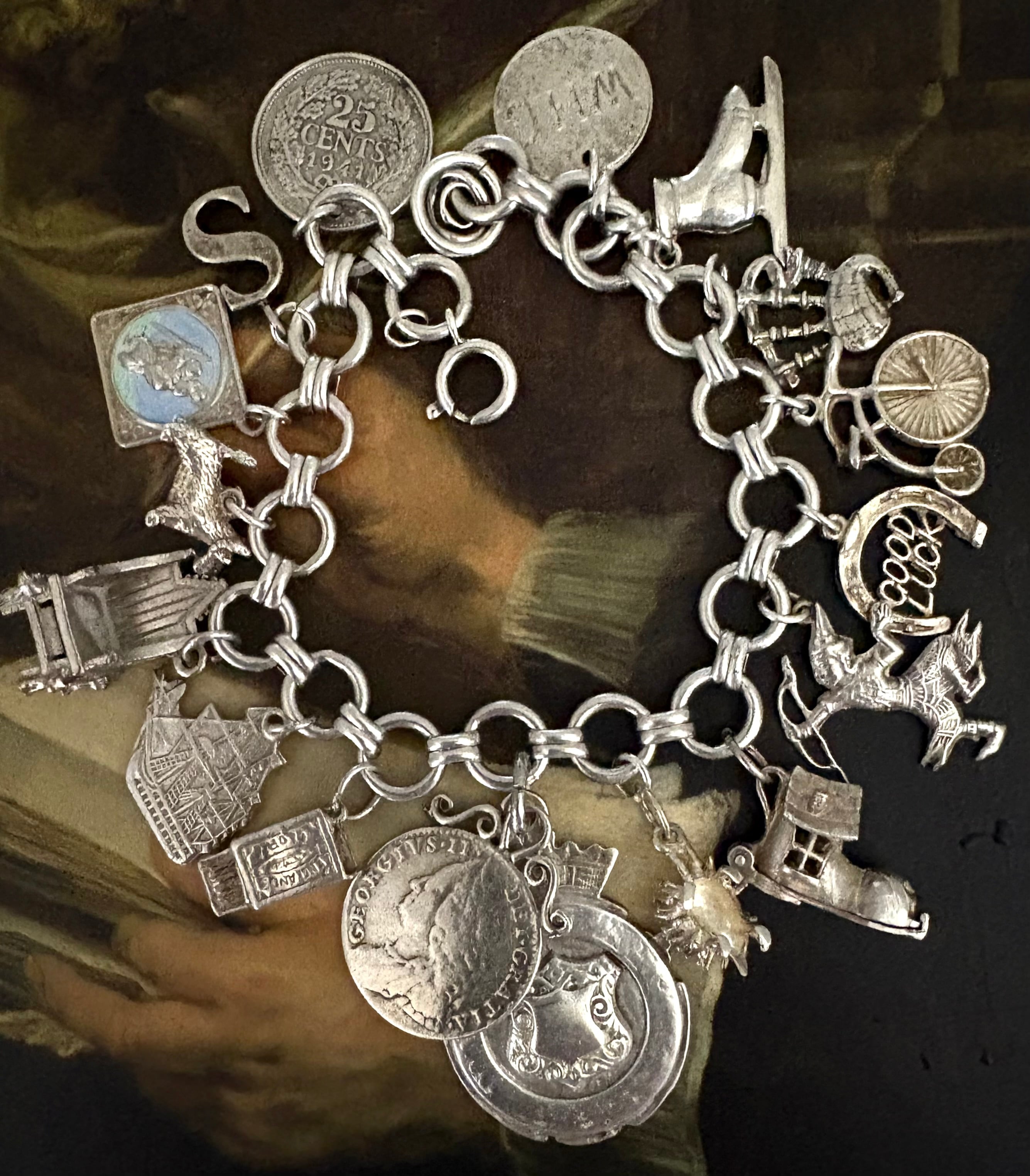 ヴィンテージ チェーンリンクブレスレット シルバー925 イタリア製 専用 イタリア製 ヴィンテージ クロスチェーンブレスレット シルバー925 ②