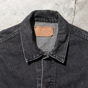 美品 M 先染め 70507 USA Levi’s ブラックデニムジャケット 黒 リーバイス