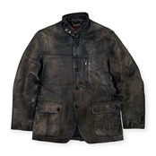 激渋 D’URBAN ダーバン 羊革 本革 ラムレザー ライダース ジャケット サイズ M /メンズ/レナウン/加工入り