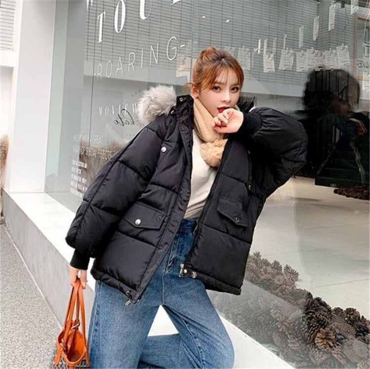 韓国ファッション コットン 短いスタイル 新作 ダウンジャケット