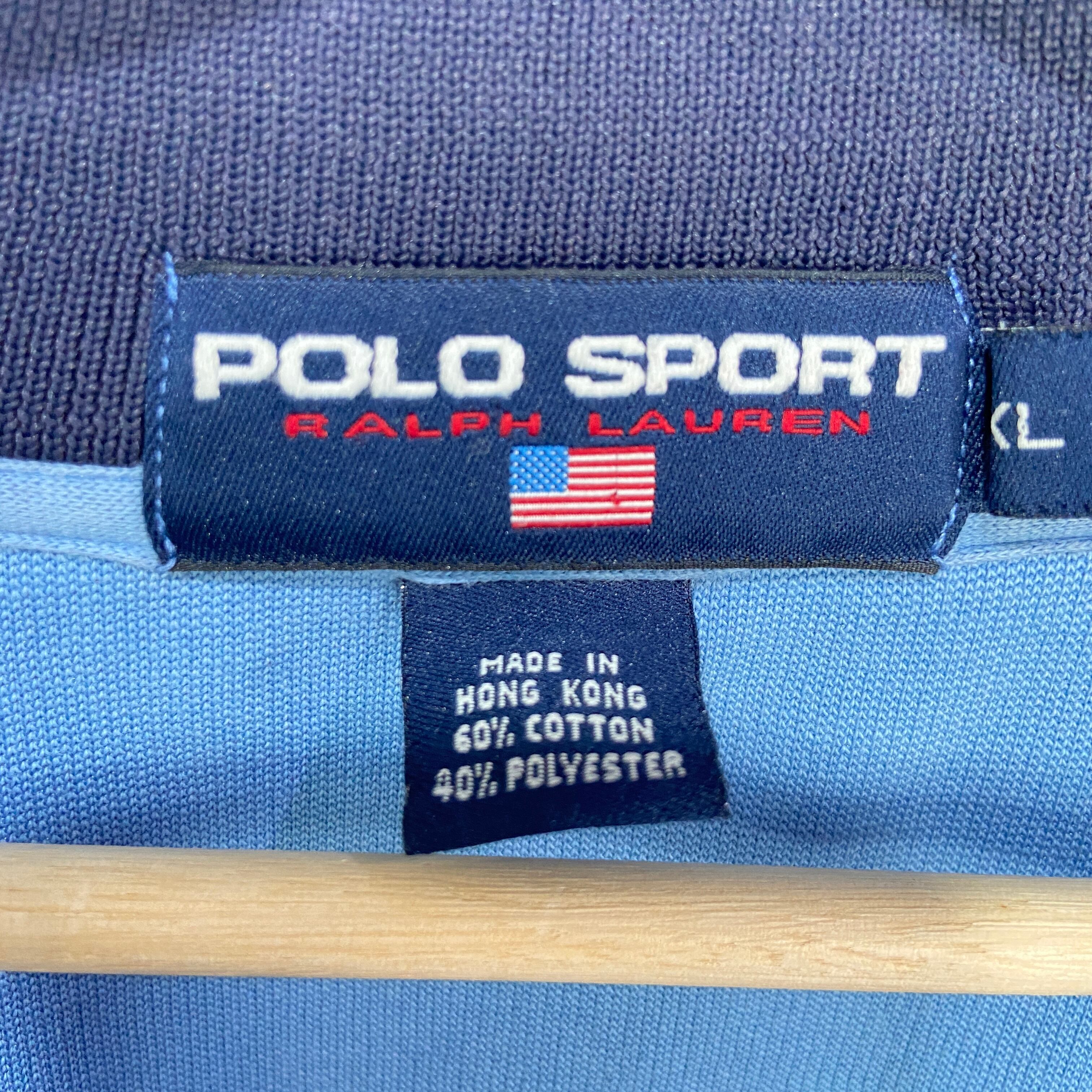 送料無料』90s POLO SPORT ポロスポーツ トラックジャケット サックス