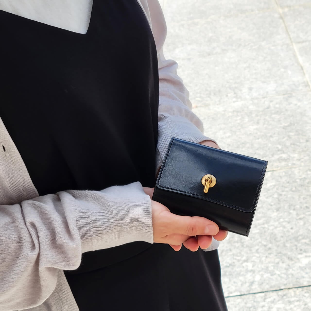 左利き用オコシ金具ミニ財布　各色【受注製作】