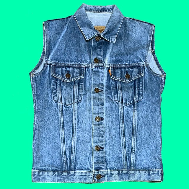 EURO LEVI'S 70501 DENIM VEST ORANGE TAB MADE IN FRANCE ユーロ リーバイス 70501 デニム  ベスト オレンジ タブ フランス製 | countercc powered by BASE