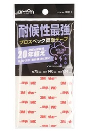 エーモン(amon) 超強力両面テープ(プロスペック) リアスポイラーなどの車外パーツの接着に 白 幅75mm×長さ140mm×厚さ1.14mm 自動車用 3911