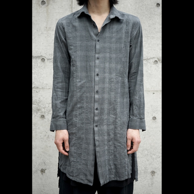 [A.F ARTEFACT] (エーエフアーティファクト) ag-1908 Dyed Check Long Shirts