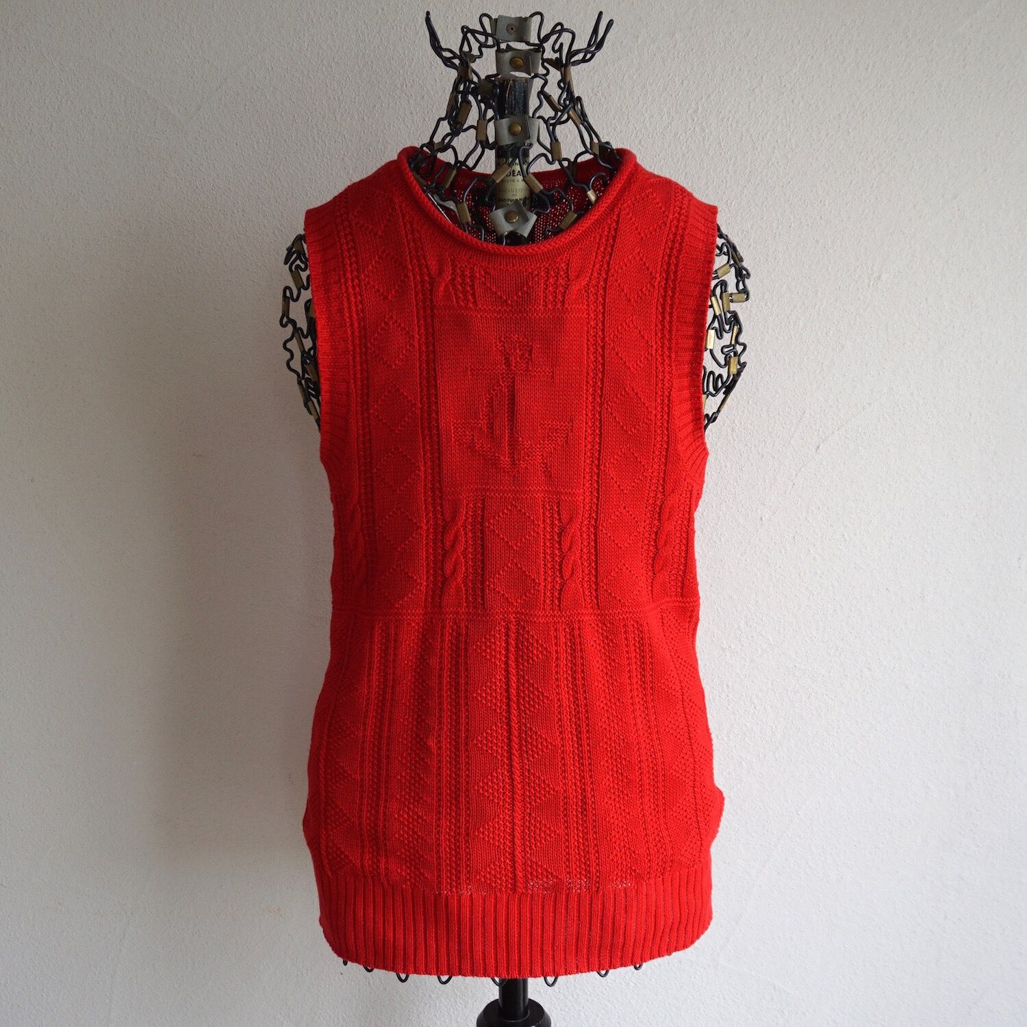 1990's〜 [LAUREN] マリンモチーフ リネン×コットン スリーブレス