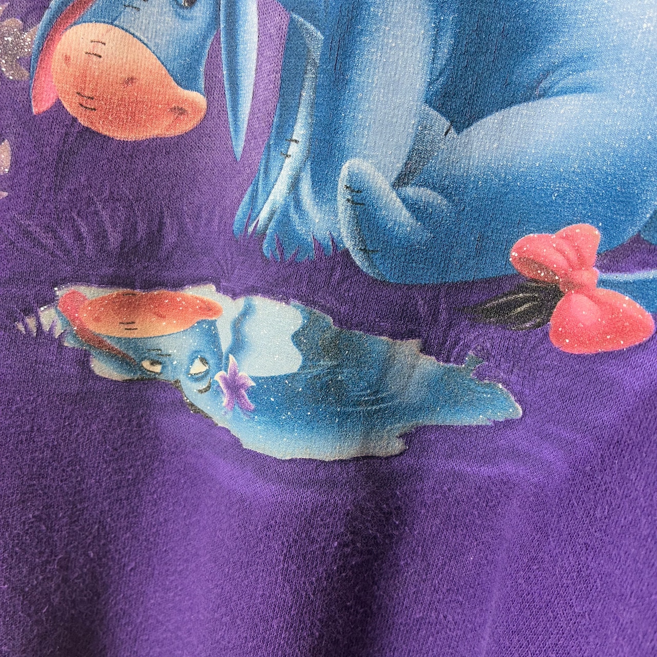 90s〜00s メキシコ製　Winnie the Pooh イーヨー　キャラクタースウェット　紫