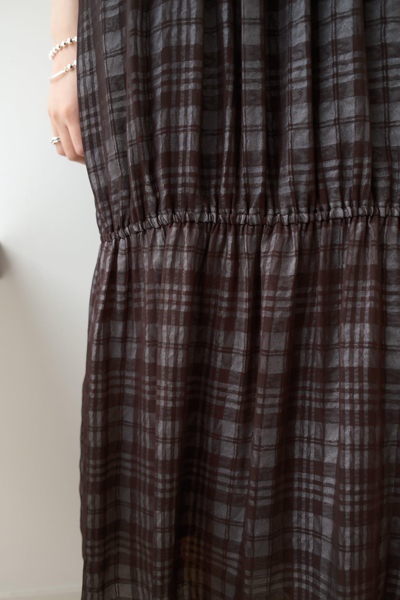 TODAYFUL Check Jacquard Dress チェックジャガードドレス Choco