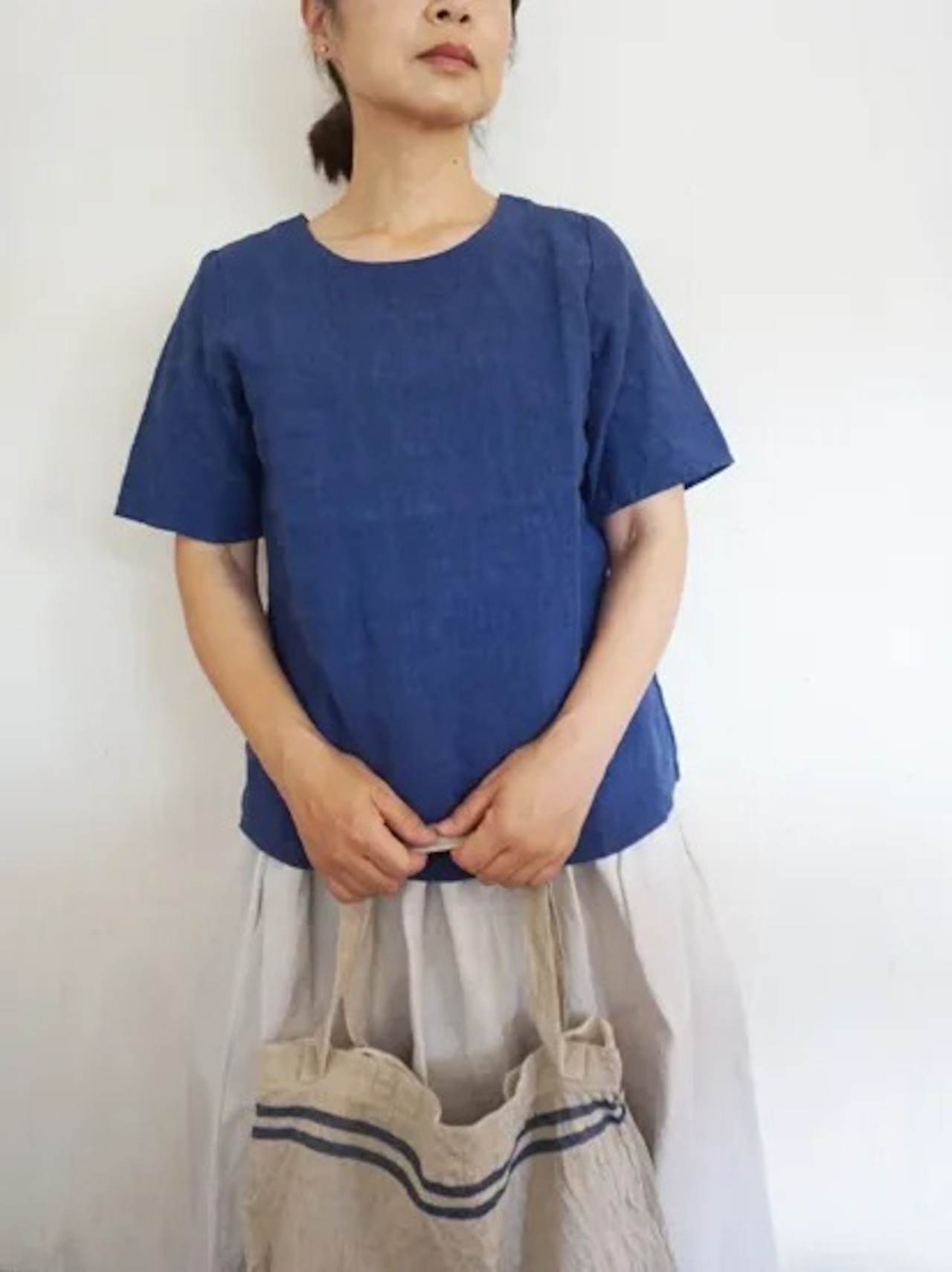 ヤンマ産業 リネン丸首シャツ