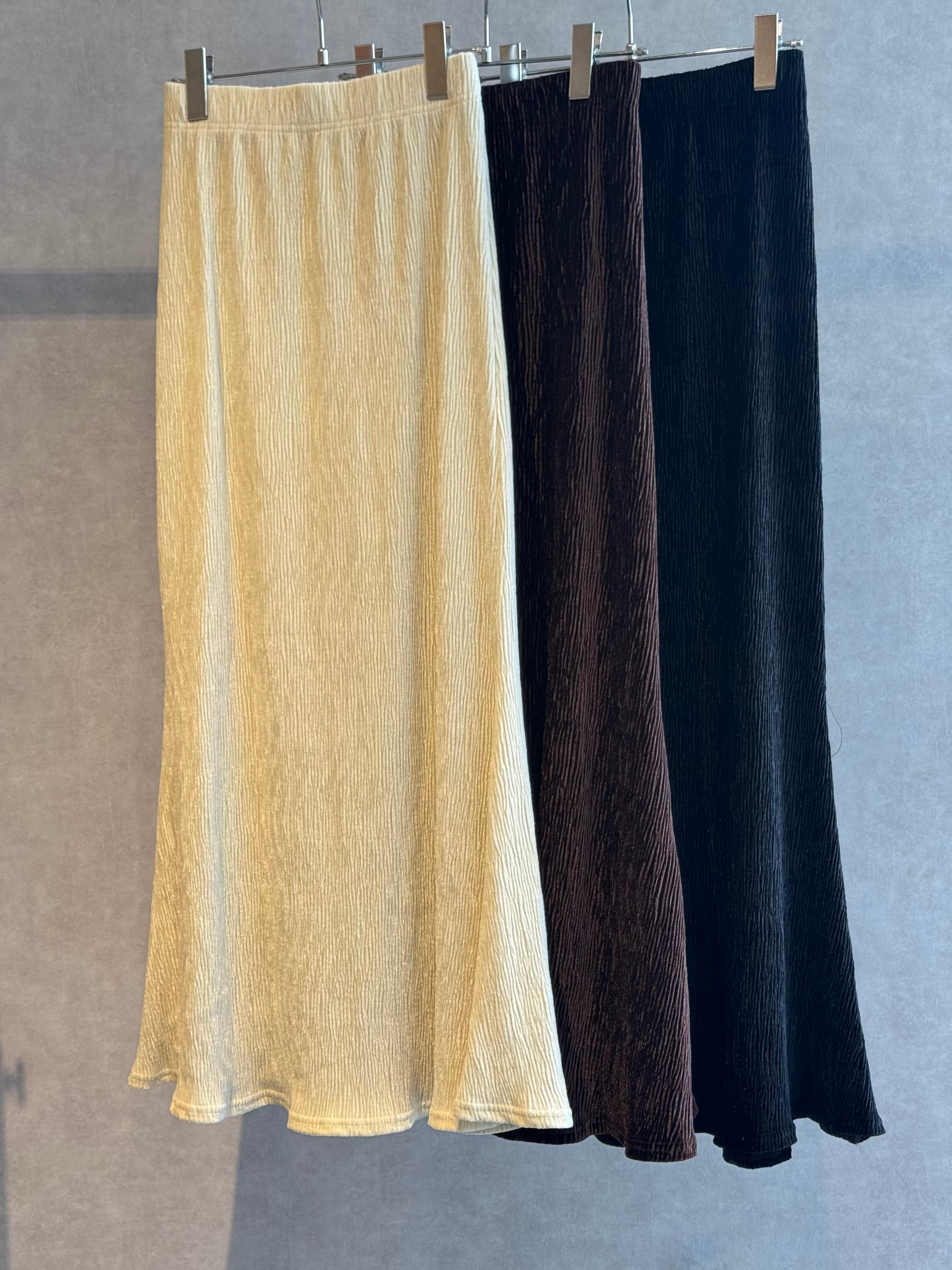 velours rib mermaid skirt