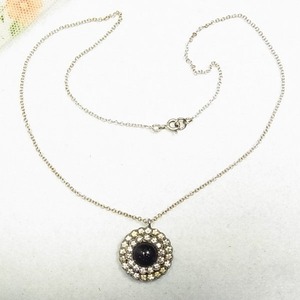 ラインストーンのラウンドペンダントネックレス　  コスチュームジュエリーのセール通販 11597N