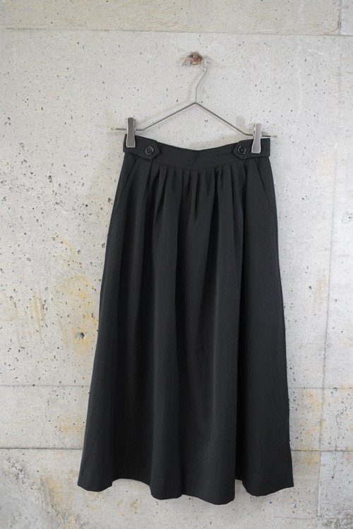 Tucked Wool Skirt