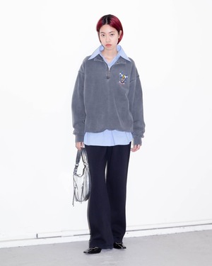 1990s garment-dyed half zip sweatshirt