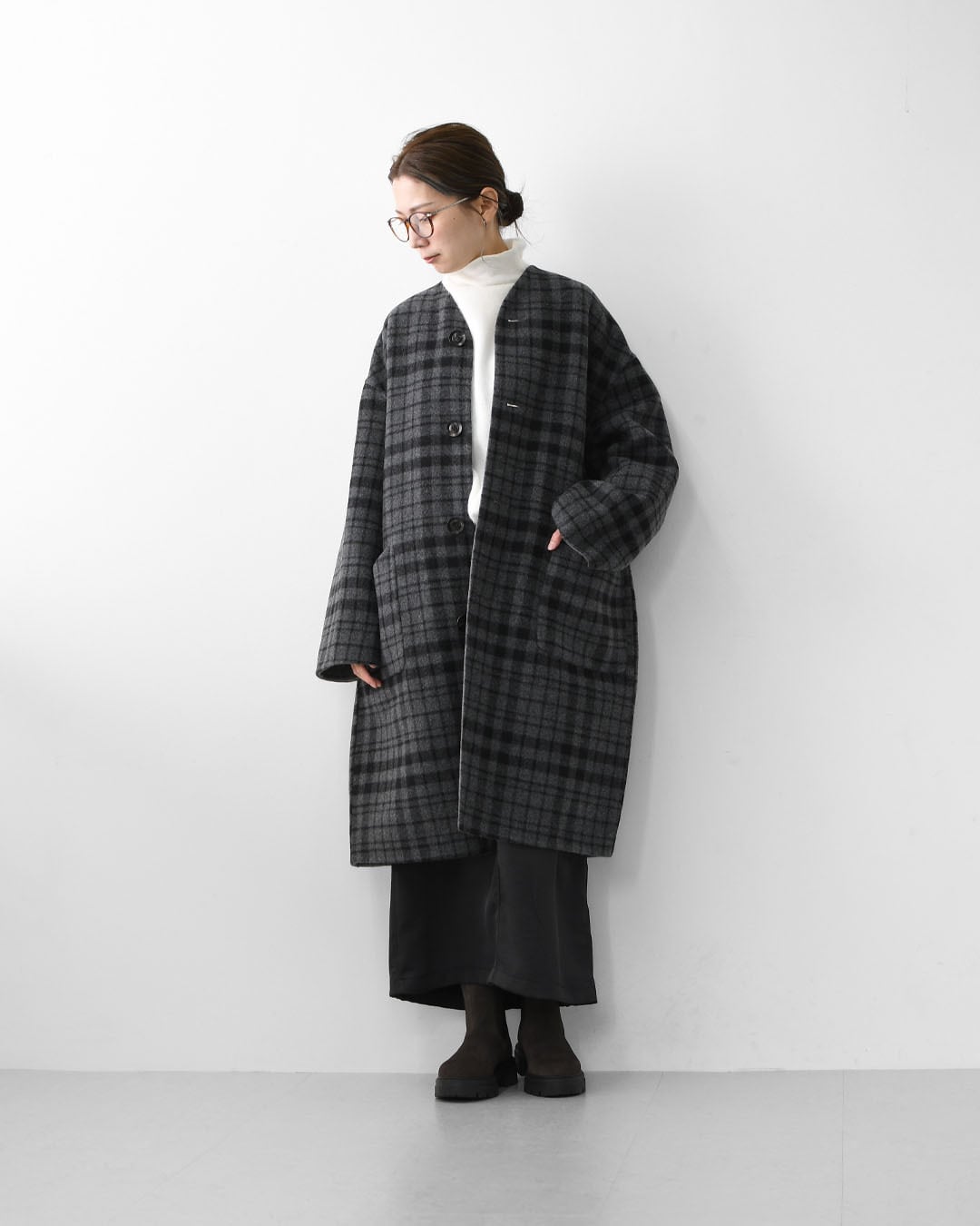 LE GLAZIK [ル・グラジック] WOOL RIVER REVERSIBLE COAT [JL-8982MFW