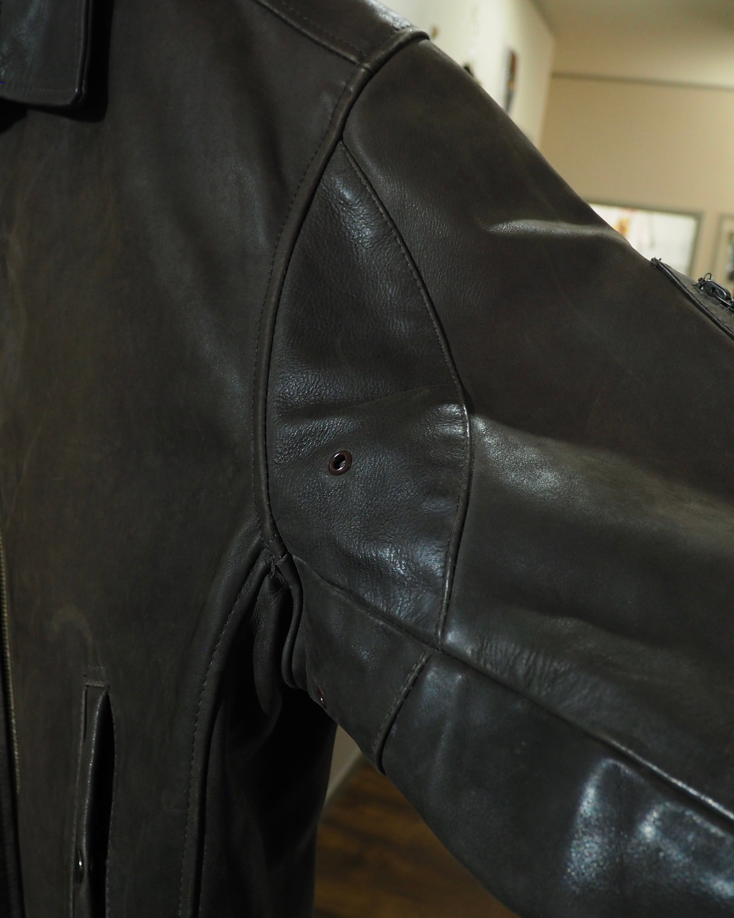 1990s " AVIATRIX " Beautiful Dark Brown Color Vintage Flight Leather Jacket