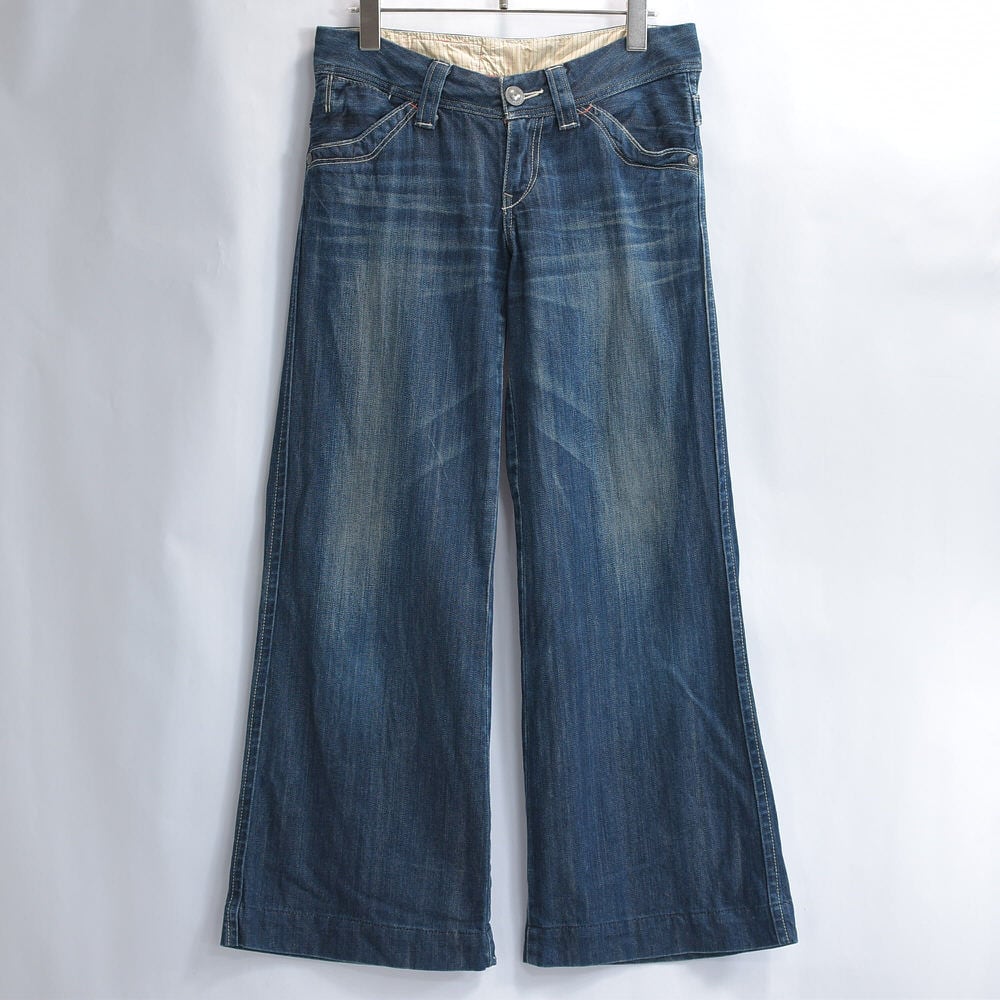 【一点物】リメイクフレアデニム　Levi's 再構築 リメイク LEVI'S リーバイス フレア デニム パンツ ブルー