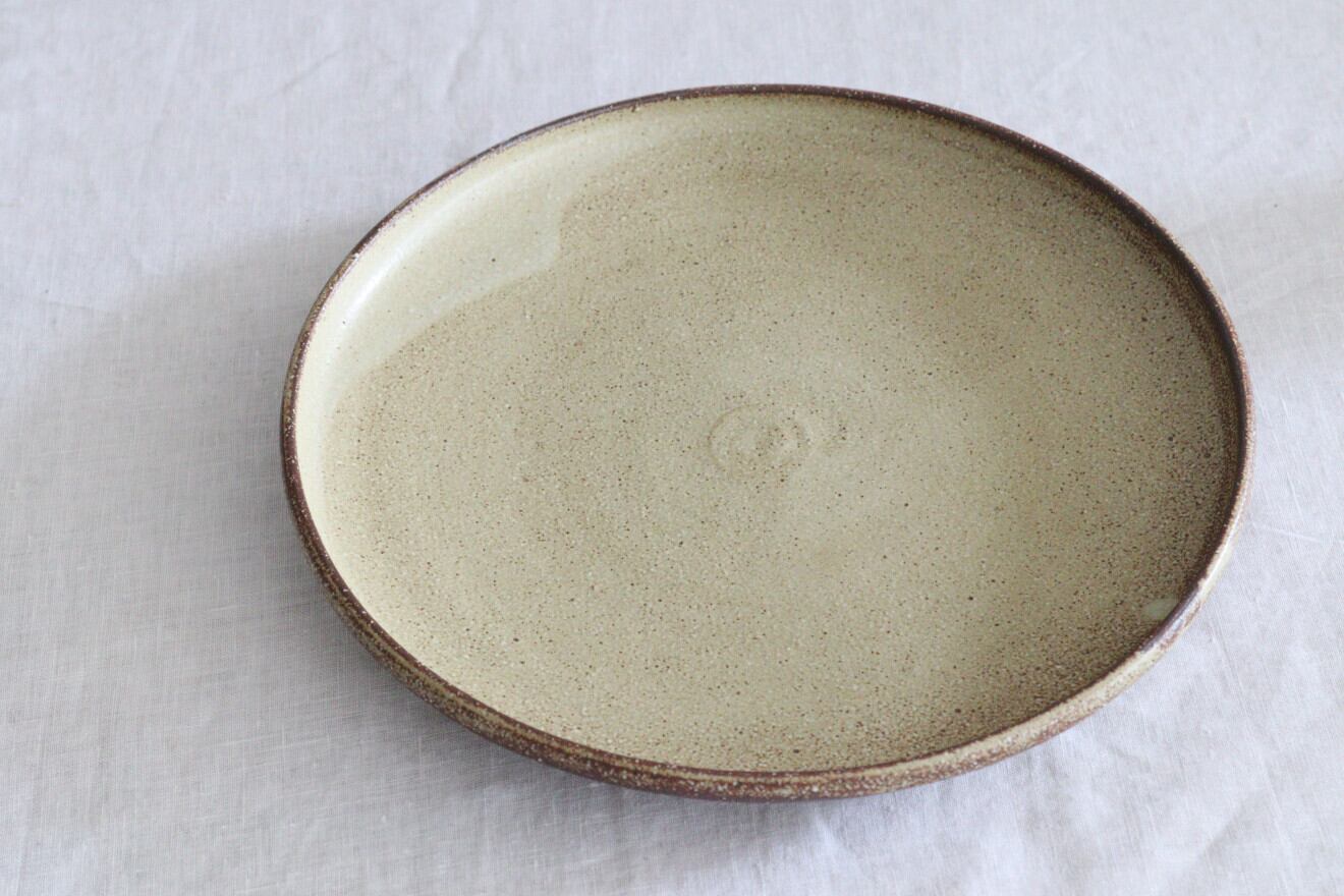 牧野潤 くるりん皿 大(rust)