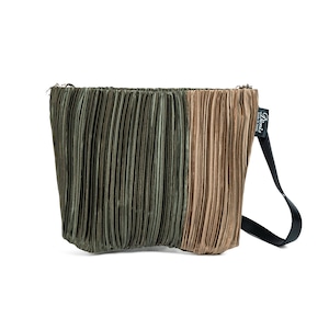 カラフルプリーツバイカラーショルダー(DSP-S907)#153ダークグリーン