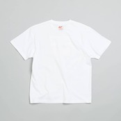 四角　白　半袖Tシャツ