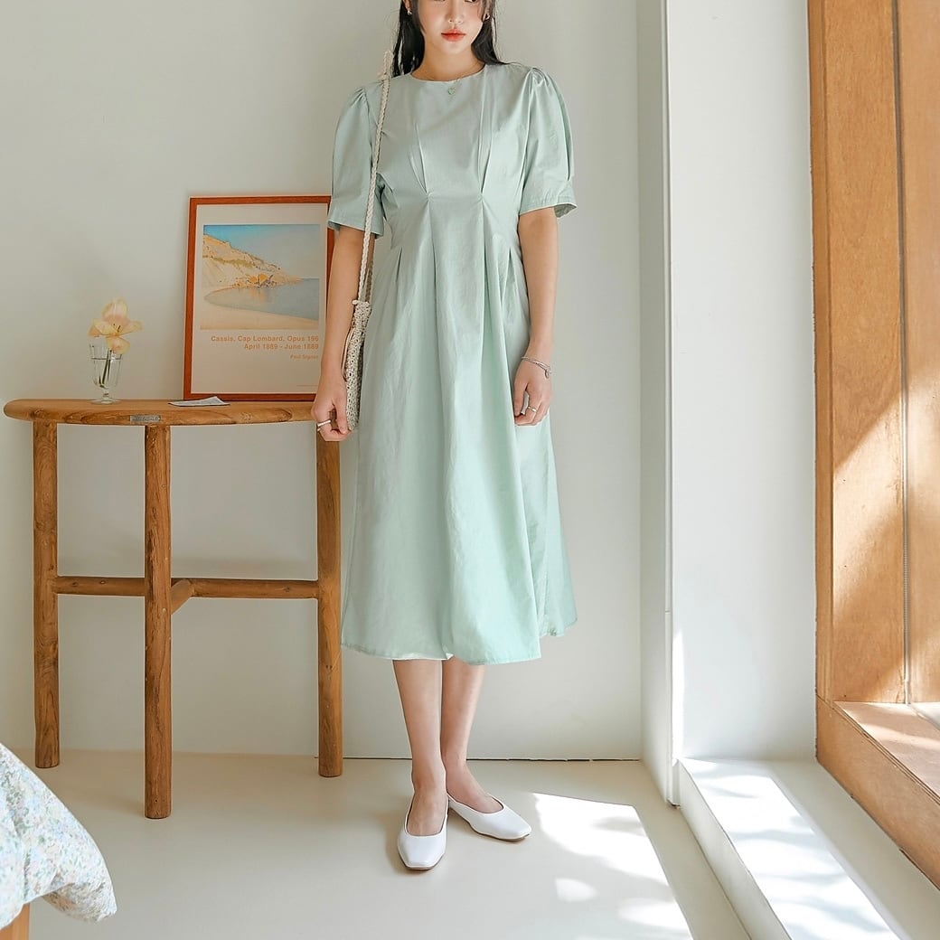 コットンロングワンピース 【即納】 韓国 ワンピース 韓国ファッション