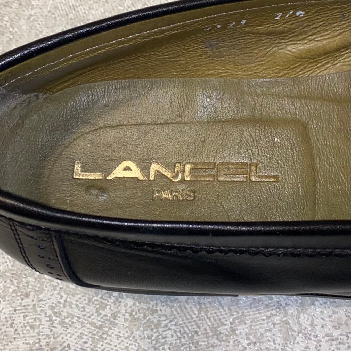 old LANCEL black leather tassel loafers | NOIR ONLINE