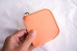 《即納》zip coin case【salmon pink / lavender】