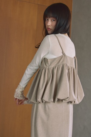 AM671009 balloon peplum cami bustier