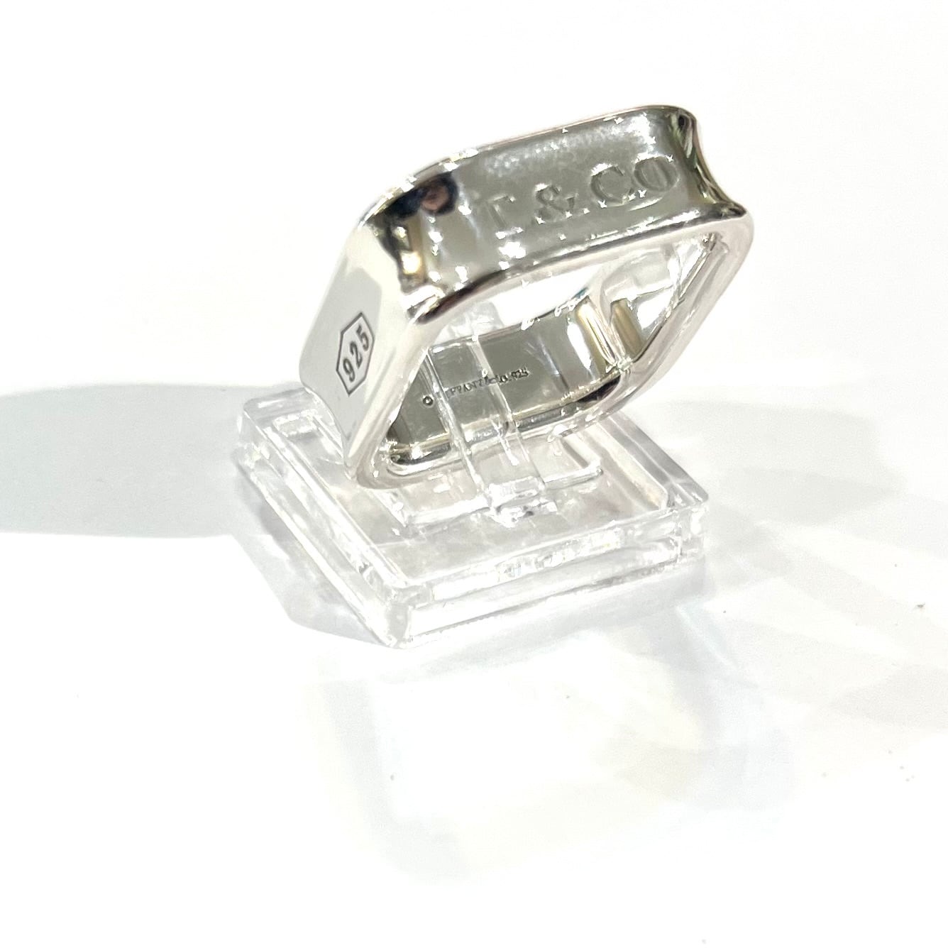 希少サイズ【TIFFANY&CO.】【16-17号】2895 T&CO 1837 スクエアリング