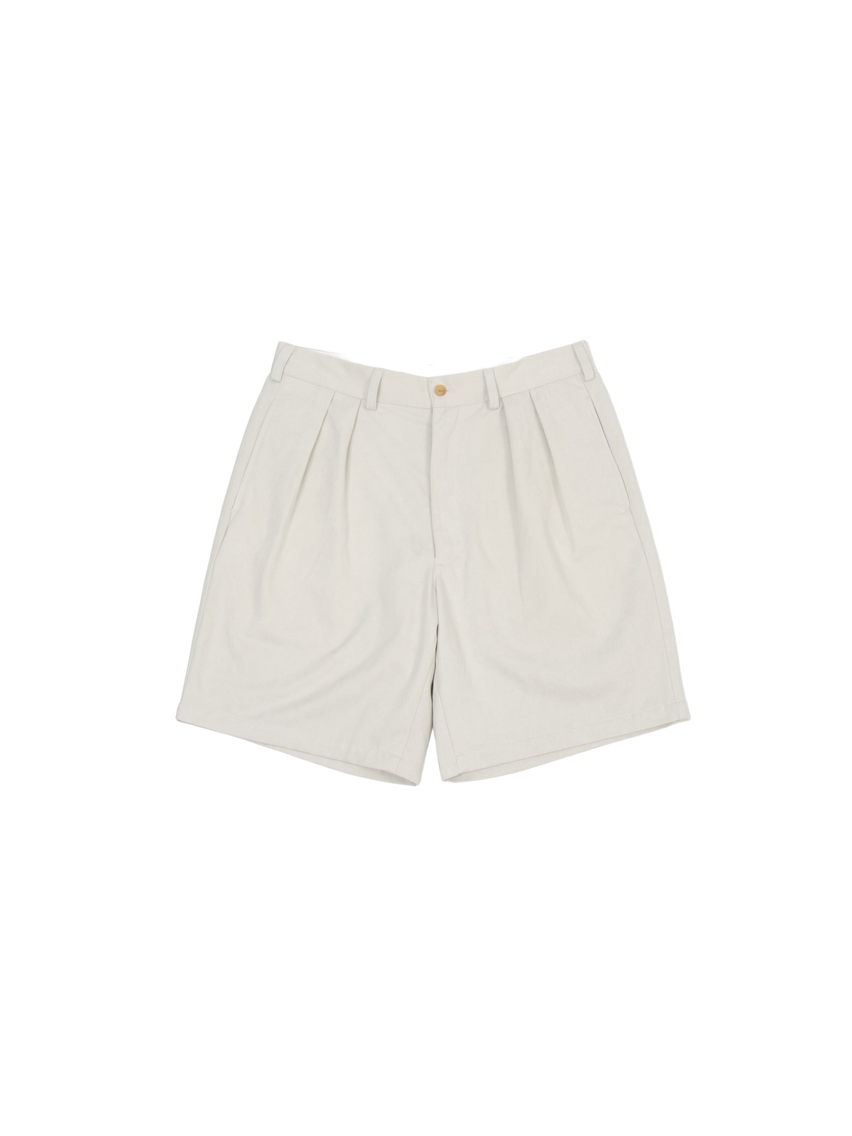 Cotton 2tuck Washed Chino Shorts (ivory) | OVY