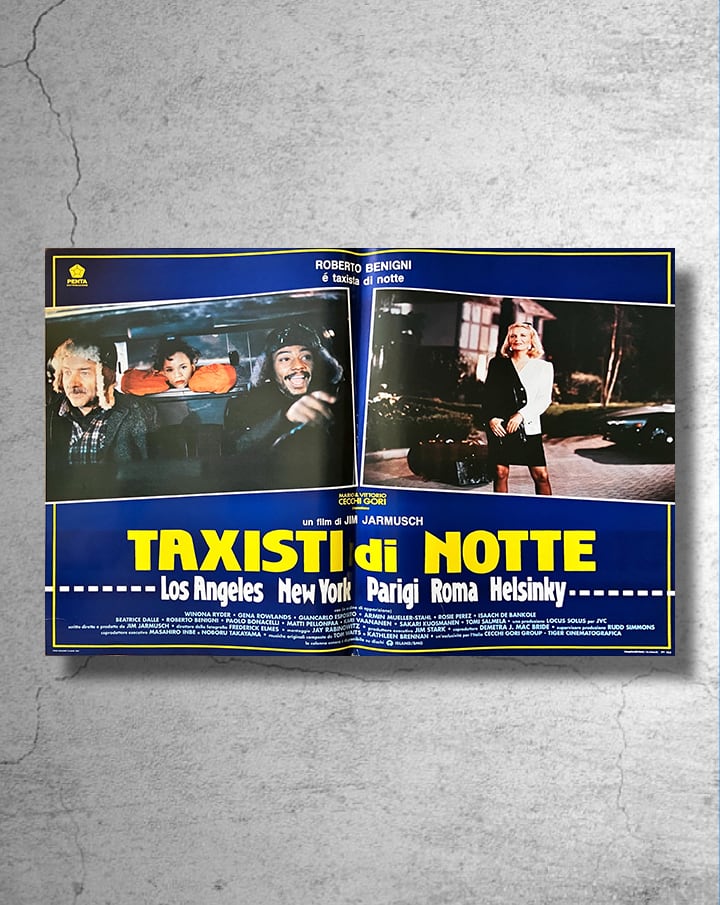 ジム・ジャームッシュ監督映画 『ナイト・オン・ザ・プラネット』希少なイタリア版ポスターe