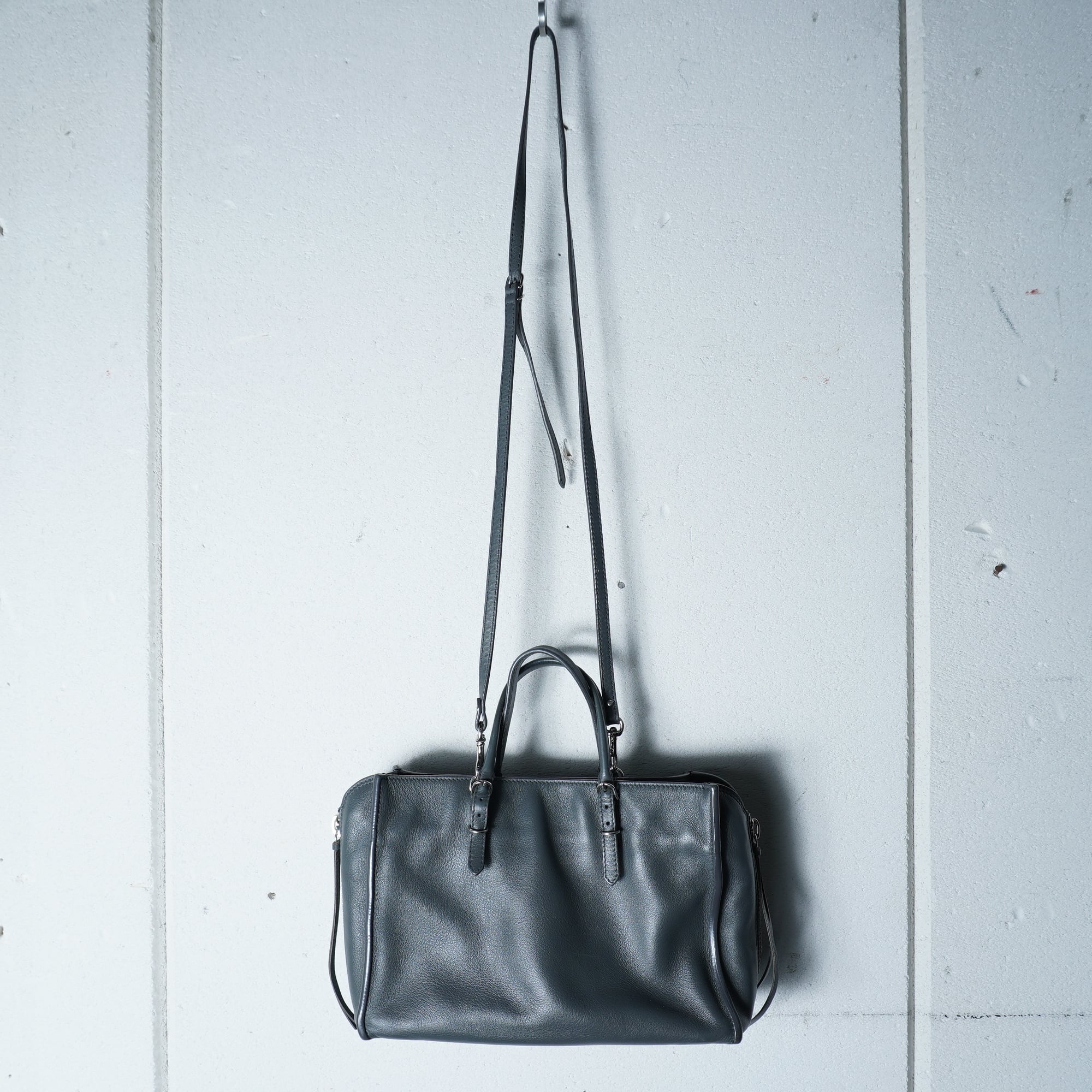 BALENCIAGA】バレンシアガ ペーパーレザー2WAYショルダーバッグ gray