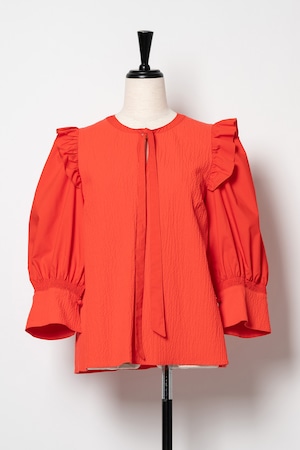 Bumpy Frill Shirt Ⅱ　RED