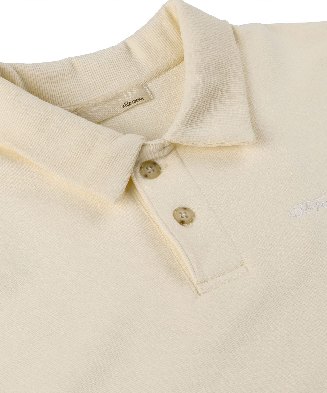 【#Re:room】LOGO EMBROIDERY SWEAT BIG POLO [REC731］