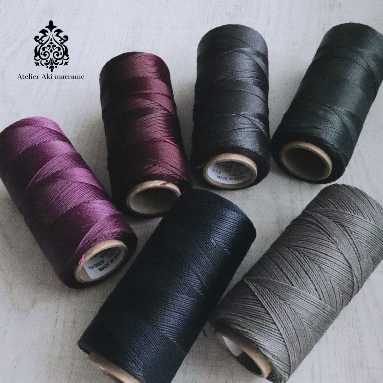 LINHASITA社ワックスコード56色10m切売りお得な12本セット【0.5mm