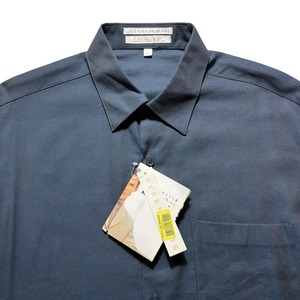 PERRY ELLIS solid color cotton rayon twill shirt