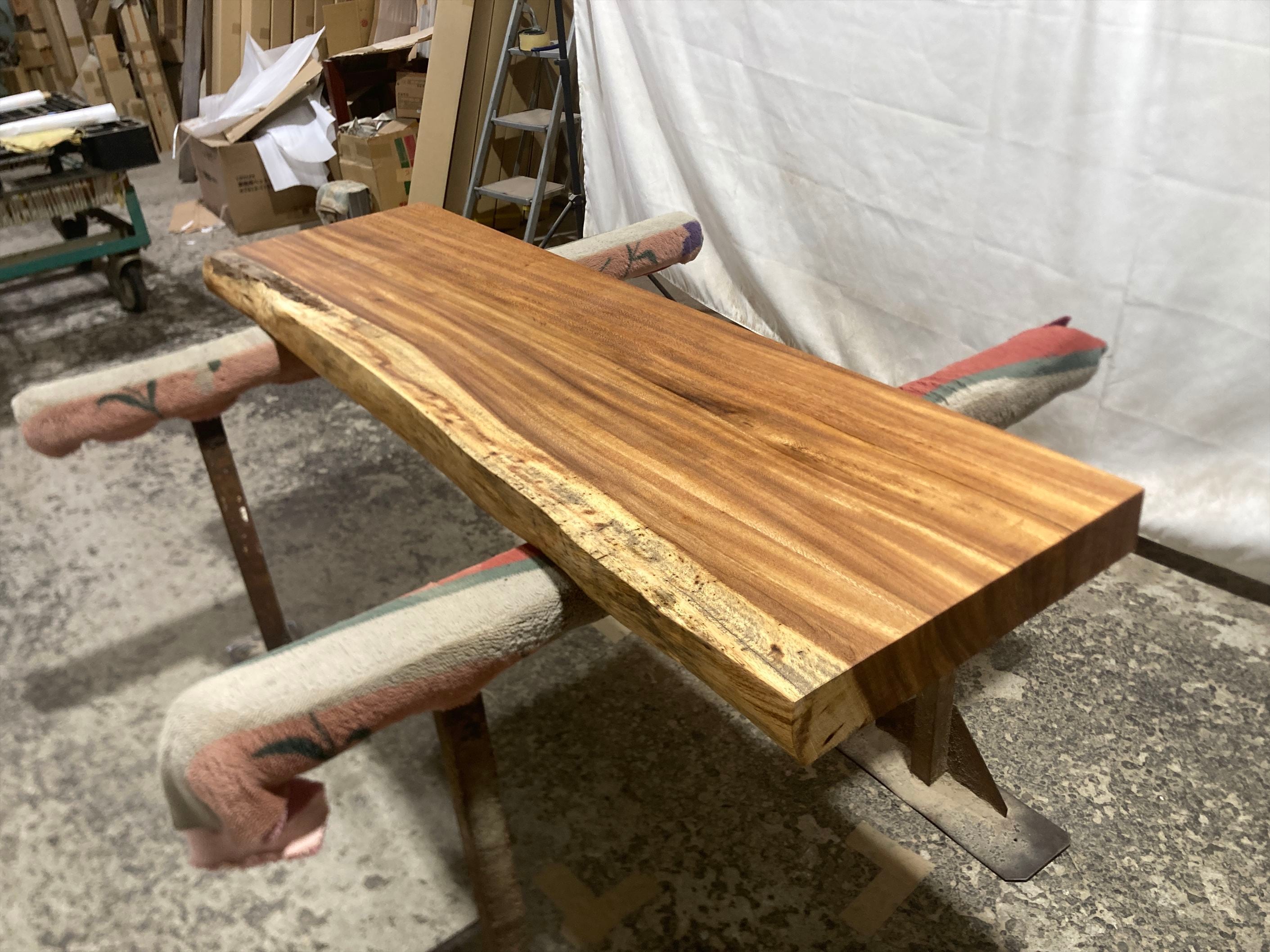 高級一枚板テーブル 一枚板 高級テーブル 座卓 木 テーブル台 看板