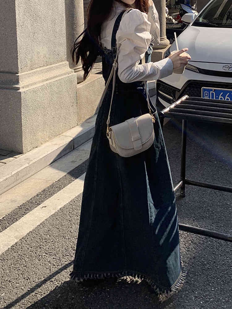 パドカレ✽デニムジャンパースカート nofl】コットンデニムジャンパースカート 644209870 | ナチュラル服