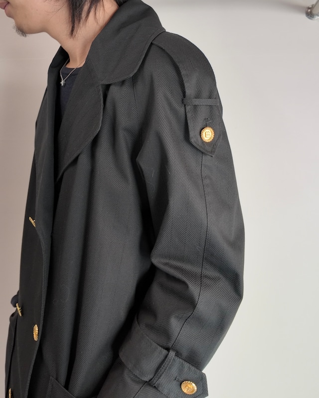 【90s BALENCIAGA】golden button trench coat