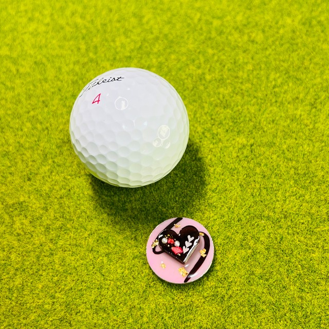 ゴルフマーカー・バレンタインチョコレート風 (マグネットタイプ)