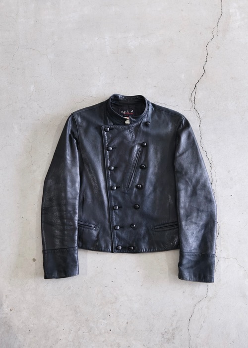 【agnès b special 】napoléon leather jacket