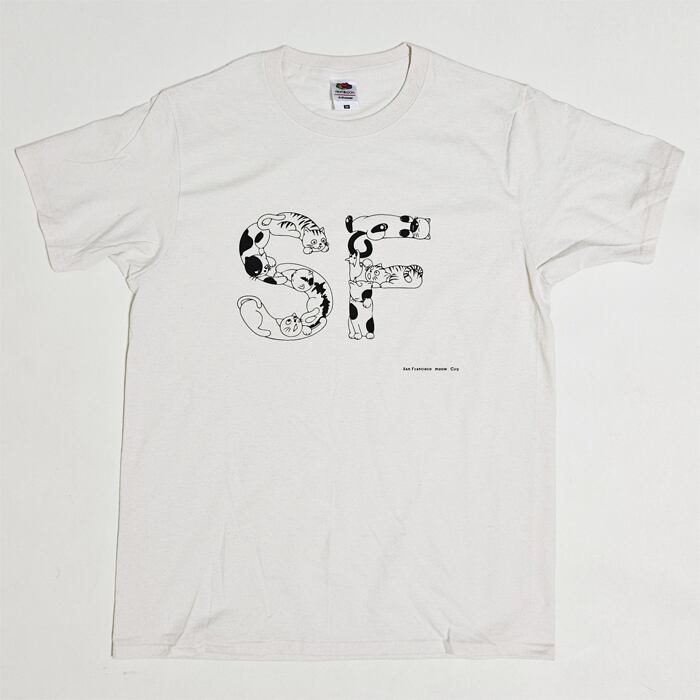 Fruit of the Loom US 猫プリント Tシャツ ホワイト L 送料無料】FRUIT OF THE LOOM Tシャツ ネコ SF サンフランシスコ