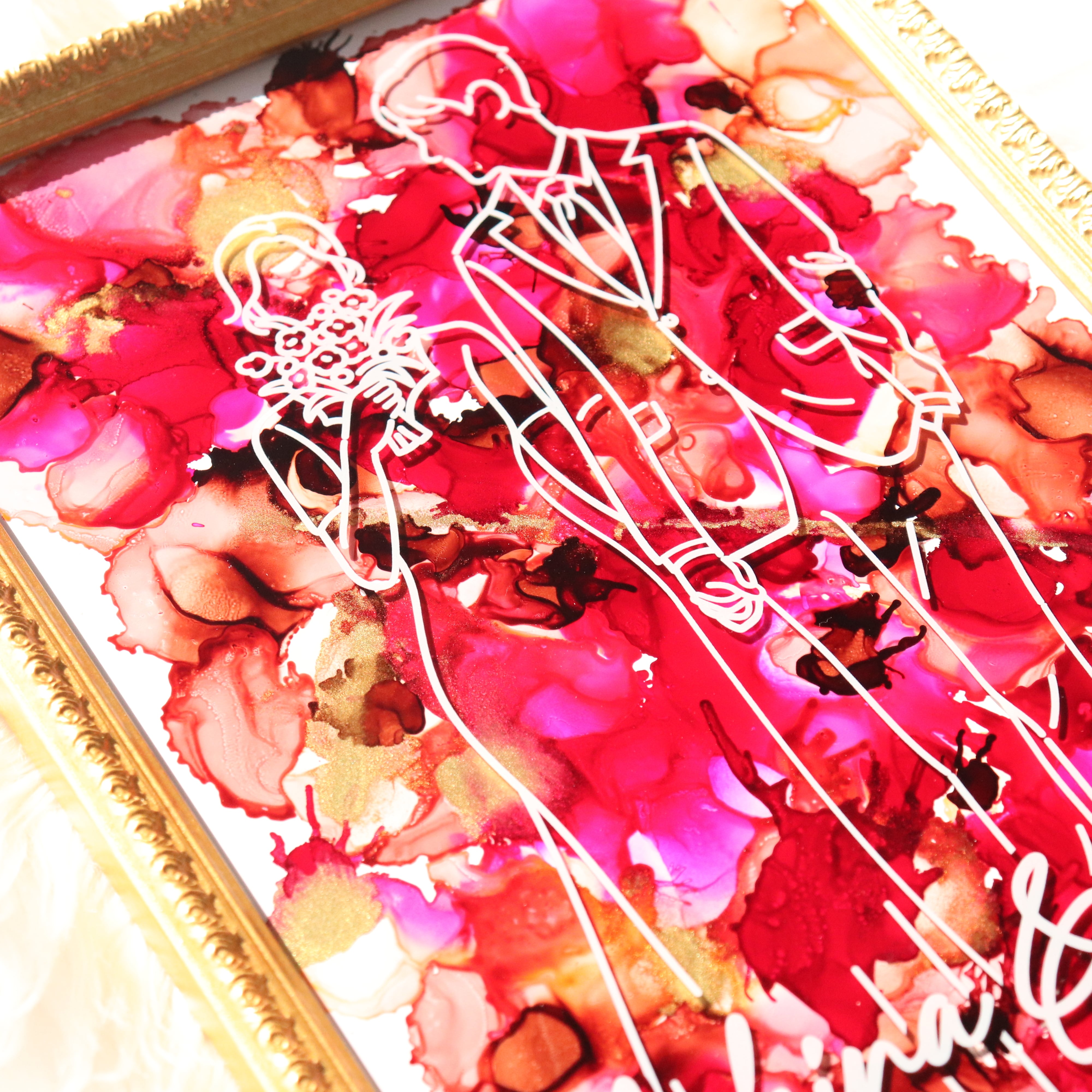 ゲストと作る結婚証明書】アルコールインクアート | Celestial Wedding