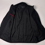 allegri ITALY アレグリ 襟ニット ジップ ハーフコート 48 /メンズ/チャコール系